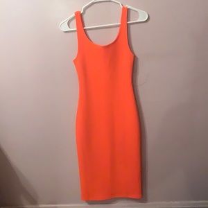 Midi Skin Tight Organge Dress